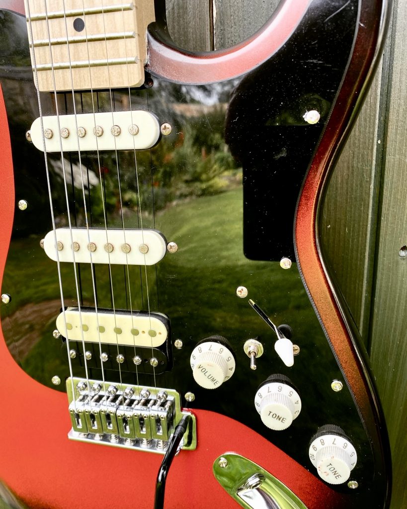Red Over Black HSS Stratocaster
