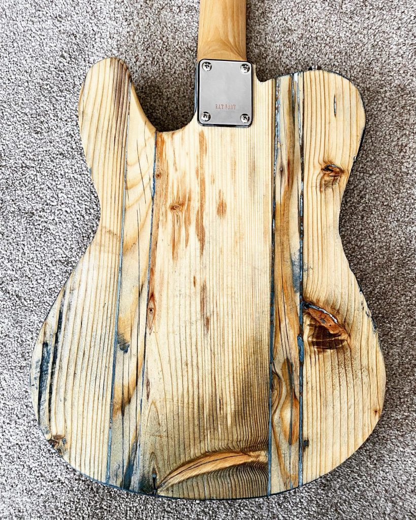 Guitar made from recycled wood